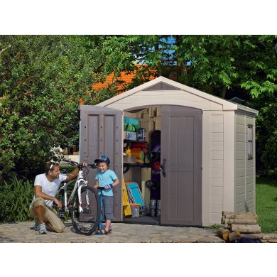 Садовый домик Keter FACTOR 257х182х243 см Бежевый 230451-1 фото - 4