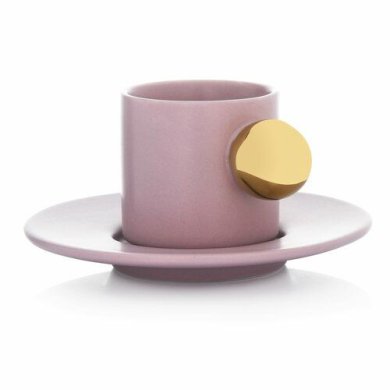 Чашка с блюдцем для эспрессо Duka Ora | Розовый - 2 Чашка с блюдцем для эспрессо Duka Ora | Розовый 2220094 фото - 2