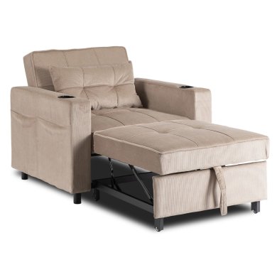 Кресло мягкое раскладное Mebel Elit SOLOR Velvet Бежевый ME.SOLOR/BZ/CZ/SZTR/FW фото - 7