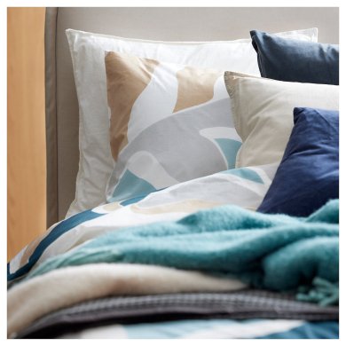 IKEA Плед KLIPPOXEL 130х170 см Бірюзовий (ИКЕА КЛИППОКСЕЛЬ) 00584629 фото - 5