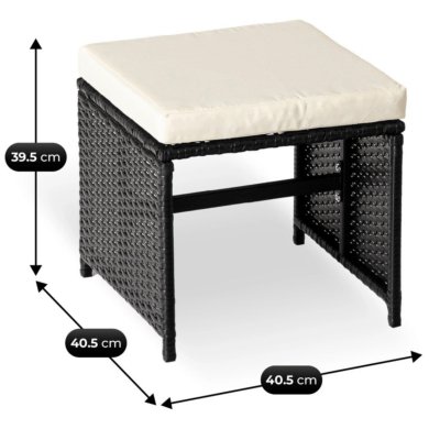 Комплект садовой мебели Mebel Elit BONITO Черный ME.BONITO/CZ/RT/OGR/ZES фото - 15