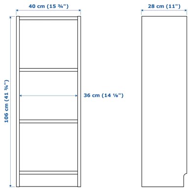 IKEA Стелаж BILLY Білий (ИКЕА БИЛЛИ) 80263832 фото - 6