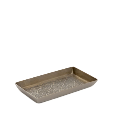 Декоративный поднос Homla ARARIA 23x12x3 см | Золотой 218705