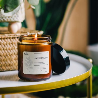 Ароматическая свеча Homla TOFU 190 г| Коричневый / Черный - 6 Ароматическая свеча Homla TOFU 190 г| Коричневый / Черный 164614 фото - 6