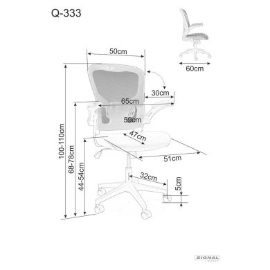 Офісне крісло Signal Q-333 Чорний OBRQ333C фото - 2