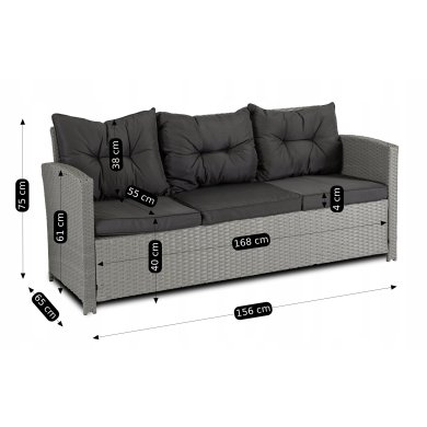 Комплект садових меблів Mebel Elit COLORADO Сірий ME.COLORADO/P фото - 8