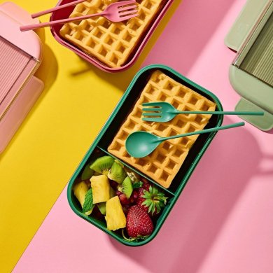 Ланч-бокс з столовими приборами Homla BOXIE 540 мл Зелений - 6 Ланч-бокс з столовими приборами Homla BOXIE 540 мл Зелений 233738 фото - 6