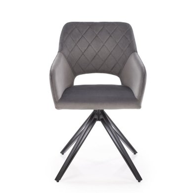 Обідній стілець поворотний Halmar K535 Попелястий V-CH-K/535-KR-POPIELATY фото - 5