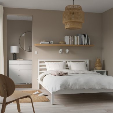 IKEA Каркас ліжка TARVA 160x200 см Білий 60586201 фото - 2