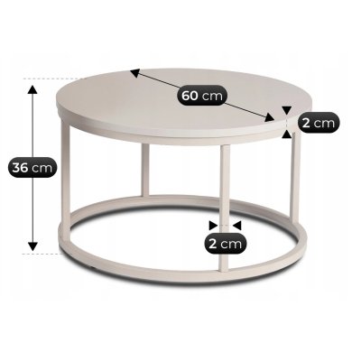 Комплект журнальних столів Mebel Elit APULIA MAX 2 шт Кашемір ME.NELLYMAX/KASZ/KASZ/L фото - 7