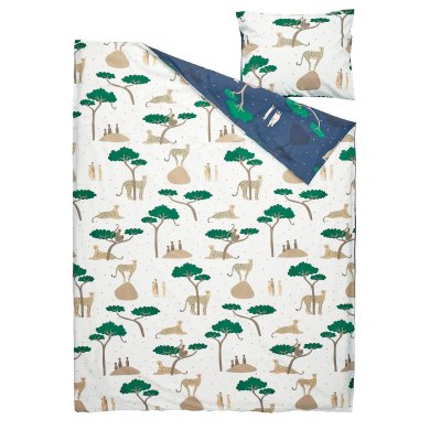 IKEA Комплект постельного белья SANDLOPARE 150x200 см Принт (ИКЕА САНДЛОПАРЕ) 30603198 фото - 2