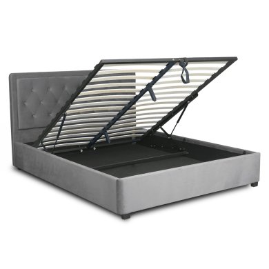 Ліжко Mebel Elit CROS Welur 160x200 см Темно-сірий - 3 Ліжко Mebel Elit CROS Welur 160x200 см Темно-сірий ME.CROS/160/CP/V/LOZZPOJ фото - 3