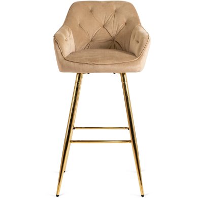 Барний стілець Mebel Elit SALEM 2 Welur Бежевий - 3 Барний стілець Mebel Elit SALEM 2 Welur Бежевий ME.SALEM2/BZ/ZL/V/H фото - 3
