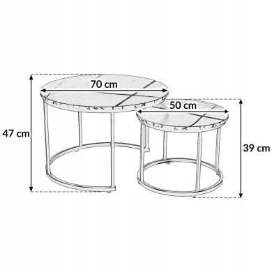 Комплект журнальних столів Kontrast SK106MCz Marmur 2 шт Чорний - 7 Комплект журнальних столів Kontrast SK106MCz Marmur 2 шт Чорний 6.06.14744 фото - 7