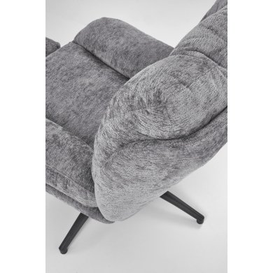 Кресло мягкое поворотное с подставкой Halmar PESTO Пепельный V-CH-PESTO-FOT-POPIELATY фото - 10