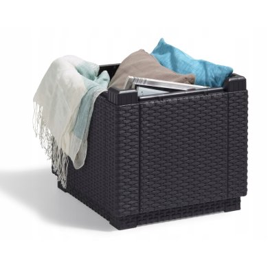 Садовый пуф-ящик Keter CUBE Графит 213785 фото - 2