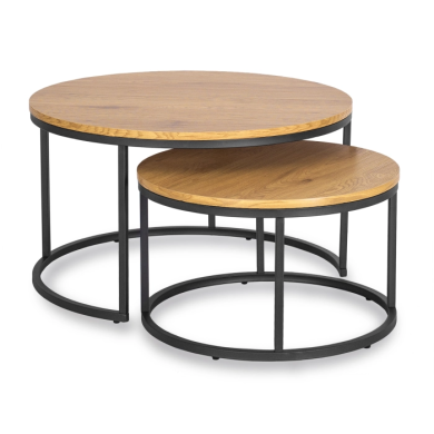 Комплект журнальних столів Mebel Elit DELIA MAX 2 шт Дуб - 3 Комплект журнальних столів Mebel Elit DELIA MAX 2 шт Дуб ME.MAXDELIA/DZ/CZ/L фото - 3