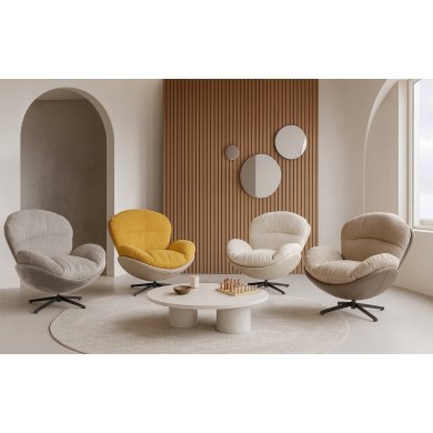 Крісло м'яке поворотне Kontrast MILO 3D Гірчичний 5.01.84809 фото - 11