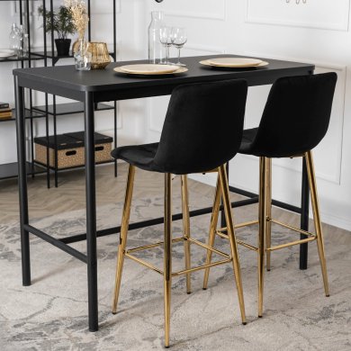 Барный стул Mebel Elit ARIEL Welur Черный - 7 Барный стул Mebel Elit ARIEL Welur Черный ME.ARIEL/CZ/ZL/V/H фото - 7