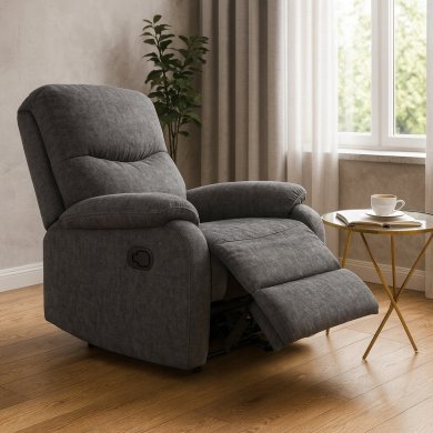 Кресло мягкое раскладное с реклайнером Kontrast ROSA Темно-серый 5.01.84854 фото - 11