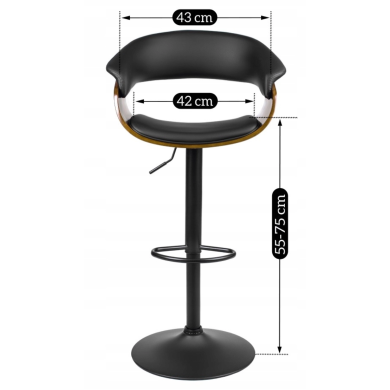 Барний стілець Mebel Elit NEVADA Чорний - 14 Барний стілець Mebel Elit NEVADA Чорний ME.NEVADA/CZ/O/DG/E/H фото - 14