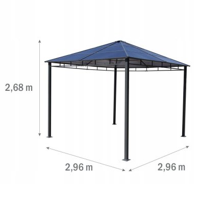 Садовая беседка Meven MAJOTTA 3x3 м Серый MV-GB700-MAYOTTE фото - 4