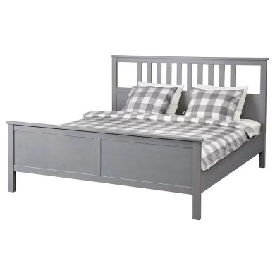 IKEA Каркас ліжка HEMNES 140х200 см Сірий 20392460 фото - 2