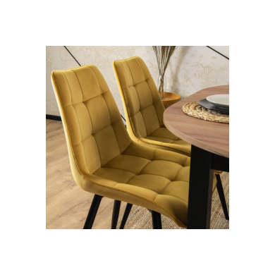 Обідній комплект меблів Mebel Elit HARRY RIO | Дуб крафт / Чорний / Гірчичний HARRY/DC/CZ/S/RIO/CU/V/Z4/K фото - 16