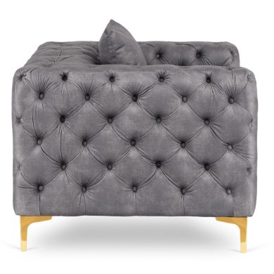 Крісло м'яке Mebel Elit SORRENTO 1S Welur Сірий ME.SORRENTO1S/P/V/FW фото - 3