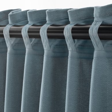 Шторы TIBAST 145x300 см 2 шт Синий - 4 IKEA Шторы TIBAST 145x300 см 2 шт Синий (ИКЕА TIBAST) 50427420 фото - 4