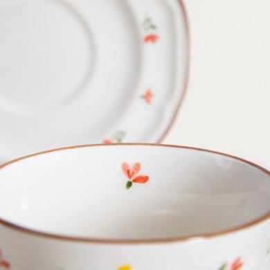 Чашка с блюдцем Homla GRETA 200 мл Розовый 243121 фото - 4