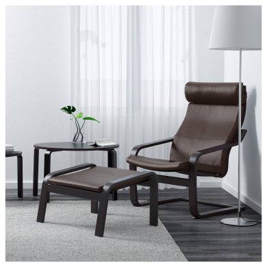 IKEA Крісло-качалка POANG Темно-коричневий (ИКЕА ПОАНГ) 59829125 фото - 6