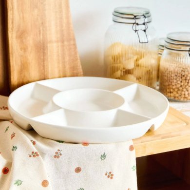 Сервірувальна тарілка Homla NELSON 33х3,5 см Білий 228050 фото - 5