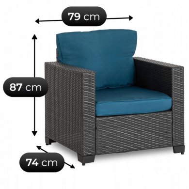 Комплект садових меблів Mebel Elit OLYMPIA Сірий ME.OLYMPIA/CBR/RT/OGR/ZES фото - 15