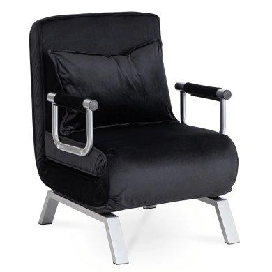 Крісло м'яке розкладне Mebel Elit BART Welur Чорний ME.BART/CZ/V/FW фото - 3