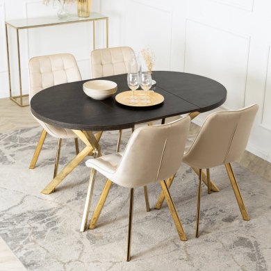 Розкладний обідній стіл Mebel Elit LUGO Чорний - 10 Розкладний обідній стіл Mebel Elit LUGO Чорний ME.LUGO/CZ/ZL/S фото - 10