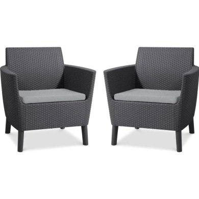 Комплект садовой мебели Keter SALEMO DUO/LYON Графит 004119 фото - 3