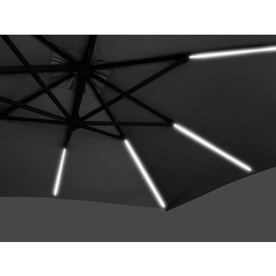 Садовый зонт с чехлом и LED Corciano ROMA 400х300 см Антрацит 5901721057869 фото - 10