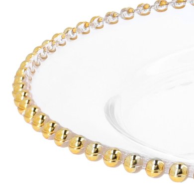 Обеденная тарелка Homla GOLDEN BALLS 33 см Прозрачный 200969 фото - 4