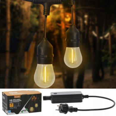 Декоративная гирлянда Garden Line 15 LED 14,4 м Теплый-белый - 4 Декоративная гирлянда Garden Line 15 LED 14,4 м Теплый-белый SOL1267 фото - 4