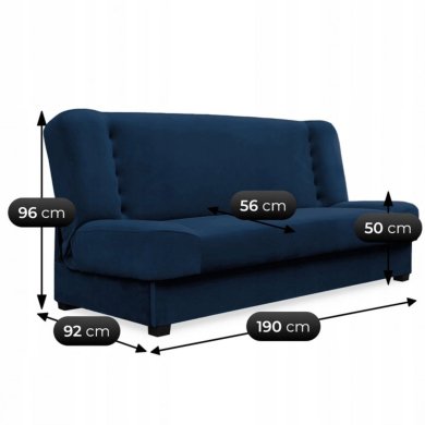 Розкладний диван Mebel Elit PIANO Welur Синій - 9 Розкладний диван Mebel Elit PIANO Welur Синій PPHUE.DOROTKA/KRONOS9/WER фото - 9