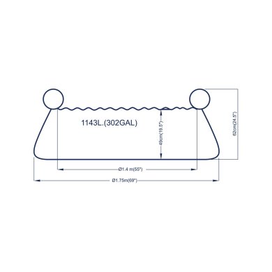 Надувной детский бассейн Bestway 17399 КИТ 175x62 см Синий JIL17399 фото - 3