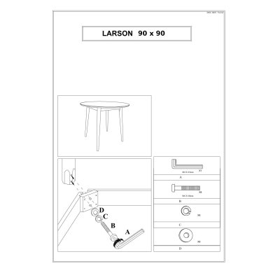 Обеденный стол Signal LARSON Дуб LARSONBDB90 фото - 4