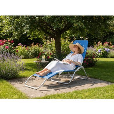 Шезлонг Garden Line LEZ7198 Голубой LEZ7198 фото - 2