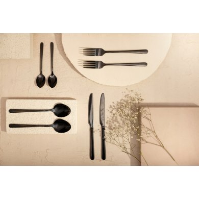 Набір столових приборів Homla Lugano Homla 24 шт. | Чорний - 12 Набір столових приборів Homla Lugano Homla 24 шт. | Чорний 215817 фото - 12