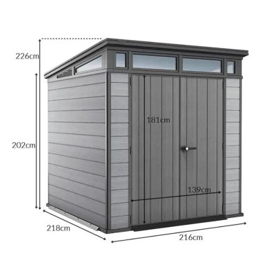 Садовый домик Keter SIGNATURE PENT 216x216x226 см Дерево - 9 Садовый домик Keter SIGNATURE PENT 216x216x226 см Дерево 259815 фото - 9