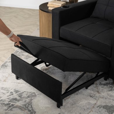 Крісло м'яке розкладне Mebel Elit SOLOR Чорний ME.SOLOR/CZ/T/FW фото - 11