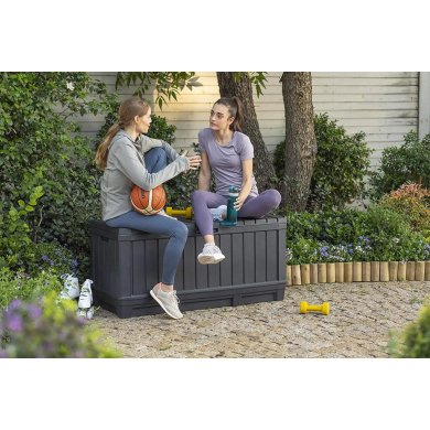 Садовый ящик Keter KENTWOOD 350 л Графит 249462 фото - 4