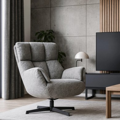 Крісло м'яке поворотне Mebel Elit REAL Сірий ME.REAL/P/CZ/T/FW фото - 7