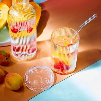 Стакан с кришкою и трубочкой Homla ALINE 380 мл Прозрачный 227384 фото - 7